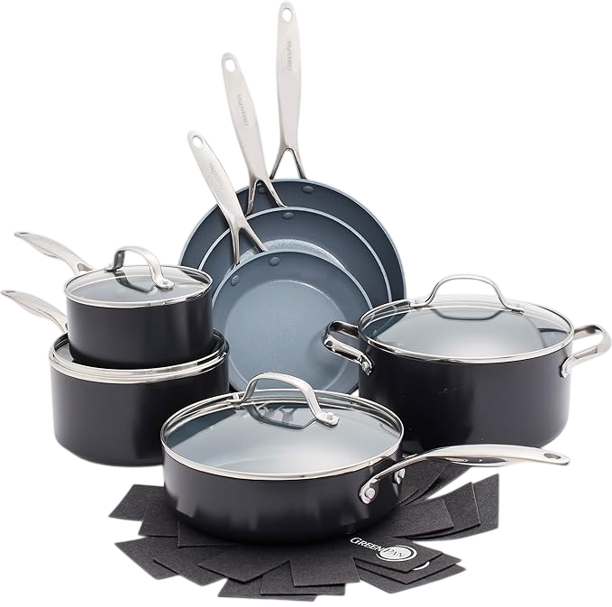 GreenPan Valencia Pro Ceramic Nonstick 11 Piece Cookware Set